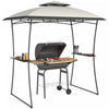 Outsunny 8' X 5' Grill Gazebo, Double Tiered Barbecue Gazebo, Light Grey