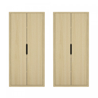 Rivington Modern 38" Bookcase Cabinet in Natural Oak - Set of 2 | Armoire bibliotheque moderne Rivington 38" en chene naturel - Lot de 2