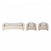 Sylvia Modern Glam 3-Piece Sofa Set in Gold Dust
