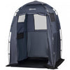 Outsunny 60\" X 60\" X 82\" Shower Tent Extra Wide Changing Room Privacy Portable Camping Shelters With Windows & Floor Mat, Dark Blue