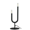 Dainolite Wand 2 Light Table Lamp Matte Black Finish