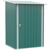 Outsunny 3.3' X 3.4' Lean-to Garden Storage Shed W/ Lockable Door Green