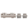 Verandah Mid-Century Modern 3-Piece Sofa Set in Beige