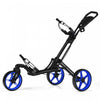 Goplus Folding Golf Push Cart W/scoreboard Adjustable Handle Swivel Wheel Blue