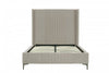 Promenade Mid-Century Modern Upholstered Velvet Full Bed in Rustic Taupe