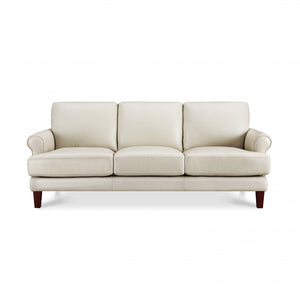Hydeline Sarina Leather Sofa - Vanilla