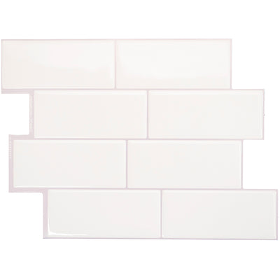 Smart Tiles Peel and Stick 4-Sheet 12 x 9 Backsplash - Metro Campagnola|Dosseret Smart Tiles peler et coller 12 x 9, 4 feuilles - Metro Campagnola