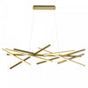 Dainolite Carly Chandelier 62w LED Aged Brass Lamp