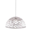 Dainolite Coral 1 Light Pendant 16\" Dia Matte White Finish Lamp