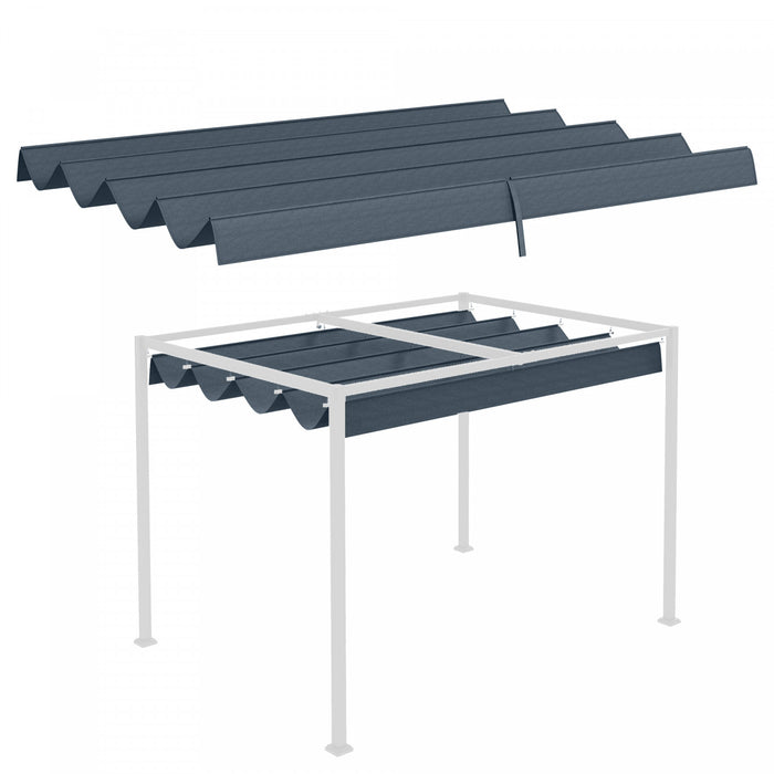 Outsunny Retractable Pergola Roof, Sun Shade Cover For 9.8' X 7.1' Pergola