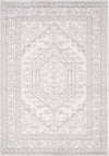 Fallon White Grey Elegant Faded Traditional Rug, 6'7\" x 9'6\" Indoor Area Rug