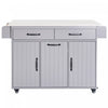 Nathan Kitchen Island With Tilt-out Trash Cabinet And Storage - Grey