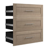 Bestar Pur 3-Drawer Set for Pur 36 W Closet Organizer - Ash Grey