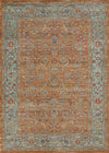 Hailey Traditional 9'3\" x 11'10\" Area Rug in Orange Indoor Area Rug