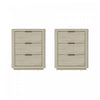 Evelyn Modern 20\" Nightstand in Natural (3-Drawer) - Set of 2