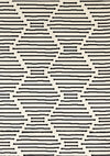 Forte Black White Stripes Area Rug - 4'7\" x 6'7\"