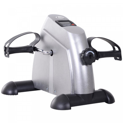 Soozier Portable Mini Pedal Exercise Bike Indoor Cycle Fitness Arm Leg W/ Lcd Display, Silver|Soozier Mini Velo D'exercice Portable A Pedales Pour Velo D'interieur Avec Ecran Lcd Argente