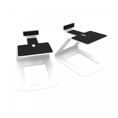 Kanto SE6 Elevated Desktop Speaker Stands for Large Speakers - Pair, White | Supports sureleves Kanto SE6 pour enceintes de bureau de grande taille - paire, blanc