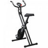 Soozier Folding X Bike Upright Exercise Bike W/ 8-level Resistance Stationary Fitness Bike Cardio Workout Trainer With Lcd And Pulse Monitor, Black