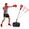 Costway Freestanding Punching Bag With Stand Boxing Gloves For Adult Kids Adjustable Red