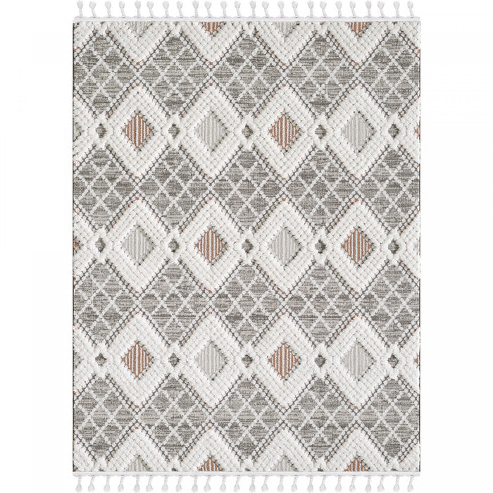 Quinto Twinkle Orange Shag Area Rug - 7'7\" x 10'