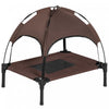 Pawhut Elevated Dog Bed With Canopy, Portable Raised Dog Cot For S Sized Dogs, Indoor & Outdoor, 25\" X 18\" X 24\", Coffee