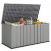 Outsunny 125.5 Gallon Deck Box, Outdoor Storage Box with Gas Struts, Grey