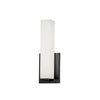 Dainolite Vonte Wall Sconce 12w Matte Black Light White Glass Lamp
