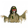 Outsunny Halloween Animated Skeleton, Half-body Scary Halloween Decorations