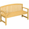 Outsunny 2 Seater Garden Bench With Slatted Design For Park Yard Outdoor