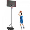 Soozier Portable Basketball Hoop, 4.4-10ft Adjustable Height