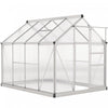 Outsunny Greenhouse, Walk-in Hot House, Clear Pc Board With Sliding Door