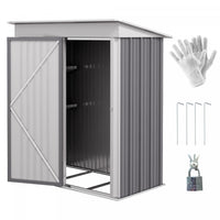 Outsunny 5x3 Ft Small Outdoor Storage Shed With Adjustable Shelf Grey