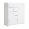 Vito Door Chest With 5 Drawers - Pure White