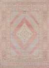 Poppy Traditional 5'3\" x 7'3\" Area Rug in Pink Indoor Area Rug