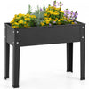 Costway 24\" Raised Garden Bed With Legs Metal Elevated Planter Box Drainage Hole Backyard