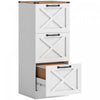 HOMCOM 3 Drawer File Cabinet, Filing Cabinet Fits Letter/A4 Size, White