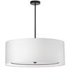 Dainolite Porscha 4 Light Pendant Large Matte Black White Shade Lamp