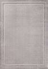 Ellie High-Low Textured Soft Polyester Grey Border Area Rug - 5'3\" x 7'7\"