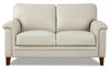 Hydeline Westcott Leather Loveseat - Vanilla