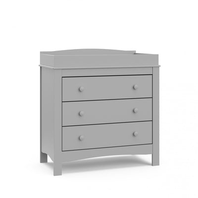 Graco Noah 3 Drawer Chest with Changing Topper - Pebble Gray Dresser