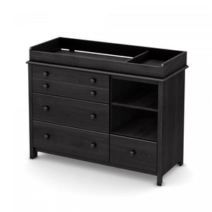 Little Smileys Changing Table With Station - Gray Oak