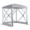 Outsunny Pop-up Screen House Gazebo Camping Instant Setup Tent, Light Grey