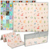 Qaba Baby Play Mat Double-Sided, Extra Large 71\" x 59\" Foldable Playmat Waterproof, Reversible Foam Soft Crawling Mat for Bedroom, Nursery, Playroom, Alphabet and Animal Theme