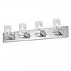 Dainolite Veronica 4 Light Vanity Light Polished Chrome Clear Glass Lamp