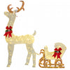 Outsunny Light Up Reindeer Christmas Decoration With 170 Led Lights