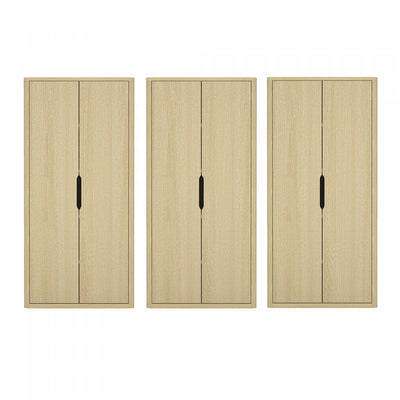 Rivington Modern 38" Bookcase Cabinet in Natural Oak - Set of 3 | Armoire bibliotheque moderne Rivington 38" en chene naturel - Ensemble de 3