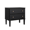 Prepac Lux 2-Drawer Nightstand - Black