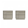 Horizon Modern 22\" Nightstand in Whitewashed Oak (2-Drawer) - Set of 2