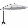 Outsunny 11ft Offset Hanging Patio Umbrella Cantilever Umbrella, White